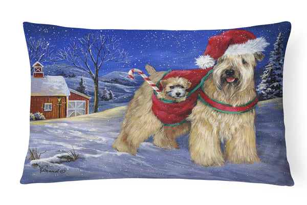 Buy this Wheaten Terrier Christmas Canvas Fabric Decorative Pillow PPP3275PW1216