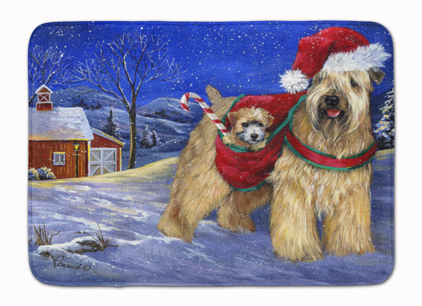 Buy this Wheaten Terrier Christmas Machine Washable Memory Foam Mat PPP3275RUG