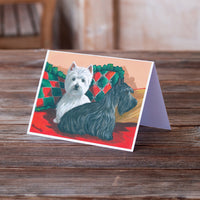 Westie and Scottie Great Scots Greeting Cards and Envelopes Pack of 8