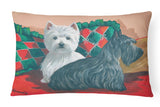Buy this Westie and Scottie Great Scots Canvas Fabric Decorative Pillow PPP3277PW1216