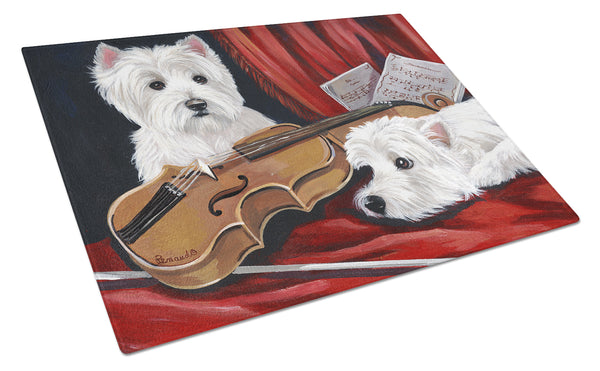 Buy this Westie Fiddlers Glass Cutting Board Large PPP3279LCB