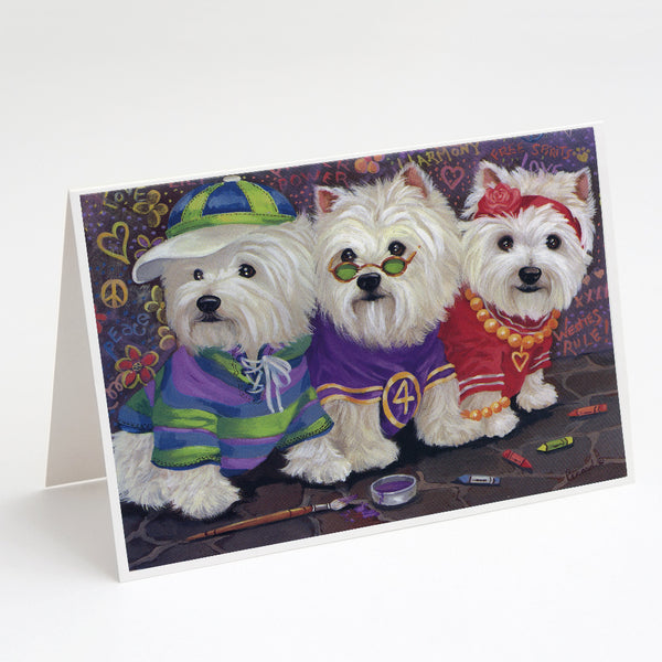 Buy this Westie Free Spirits Greeting Cards and Envelopes Pack of 8