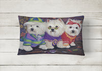 Westie Free Spirits Canvas Fabric Decorative Pillow PPP3280PW1216