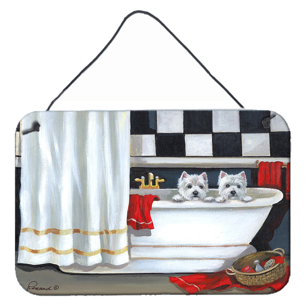 Buy this Westie Pour Le Bain Bathtime Wall or Door Hanging Prints PPP3281DS812