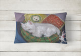 Westie Precious Toto Canvas Fabric Decorative Pillow PPP3282PW1216