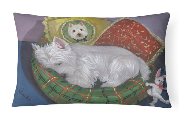 Buy this Westie Precious Toto Canvas Fabric Decorative Pillow PPP3282PW1216