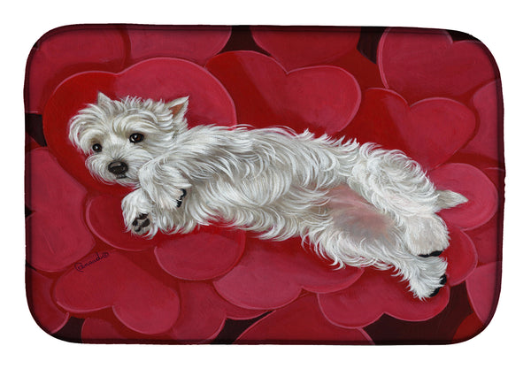 Buy this Westie Queen of Hearts Dish Drying Mat PPP3283DDM