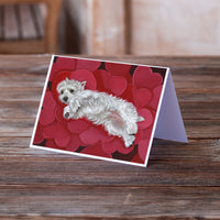 Westie Queen of Hearts Greeting Cards and Envelopes Pack of 8