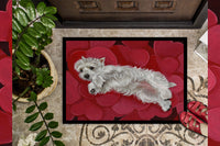Westie Queen of Hearts Indoor or Outdoor Mat 24x36 PPP3283JMAT