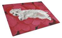 Buy this Westie Queen of Hearts Glass Cutting Board Large PPP3283LCB