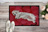 Westie Queen of Hearts Indoor or Outdoor Mat 18x27 PPP3283MAT