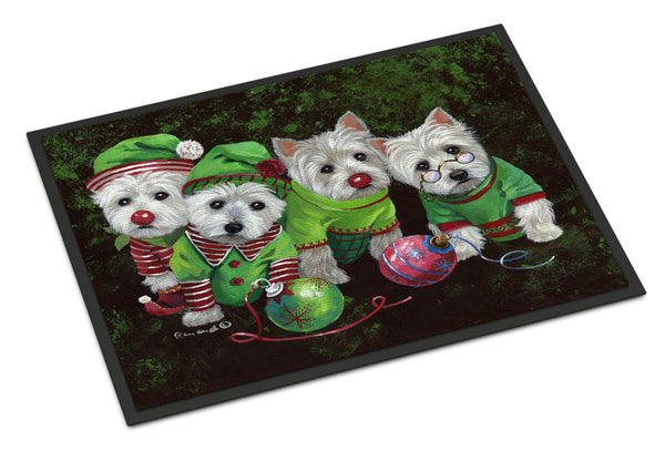Buy this Westie Christmas Santa's Assistants Indoor or Outdoor Mat 24x36 PPP3285JMAT