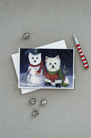 Westie Christmas Self Portrait Greeting Cards and Envelopes Pack of 8