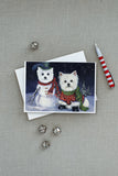 Westie Christmas Self Portrait Greeting Cards and Envelopes Pack of 8