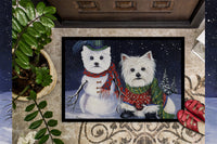 Westie Christmas Self Portrait Indoor or Outdoor Mat 18x27 PPP3286MAT