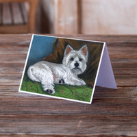 Westie Wake Up Greeting Cards and Envelopes Pack of 8