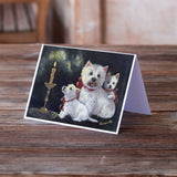 Westie Westie's Aglow Greeting Cards and Envelopes Pack of 8
