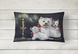 Westie Westie's Aglow Canvas Fabric Decorative Pillow PPP3288PW1216