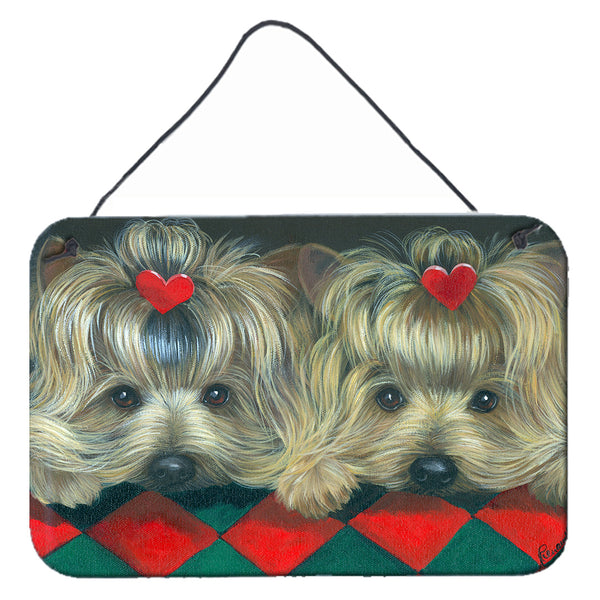Buy this Yorkshire Terrier Yorkie 2 Hearts Wall or Door Hanging Prints PPP3290DS812