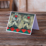 Yorkshire Terrier Yorkie 2 Hearts Greeting Cards and Envelopes Pack of 8