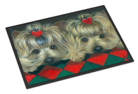 Buy this Yorkshire Terrier Yorkie 2 Hearts Indoor or Outdoor Mat 24x36 PPP3290JMAT