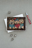 Yorkshire Terrier Yorkie Christmas Elves Greeting Cards and Envelopes Pack of 8