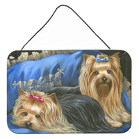 Buy this Yorkshire Terrier Yorkie Satin and Lace Wall or Door Hanging Prints PPP3293DS812