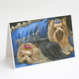 Buy this Yorkshire Terrier Yorkie Satin and Lace Greeting Cards and Envelopes Pack of 8