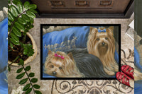 Yorkshire Terrier Yorkie Satin and Lace Indoor or Outdoor Mat 18x27 PPP3293MAT