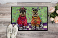 Schnauzer Love and Peace Indoor or Outdoor Mat 24x36 PPP3333JMAT