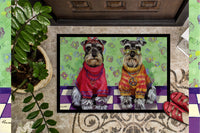 Schnauzer Love and Peace Indoor or Outdoor Mat 24x36 PPP3333JMAT