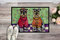 Schnauzer Love and Peace Indoor or Outdoor Mat 18x27 PPP3333MAT