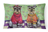 Buy this Schnauzer Love and Peace Canvas Fabric Decorative Pillow PPP3333PW1216